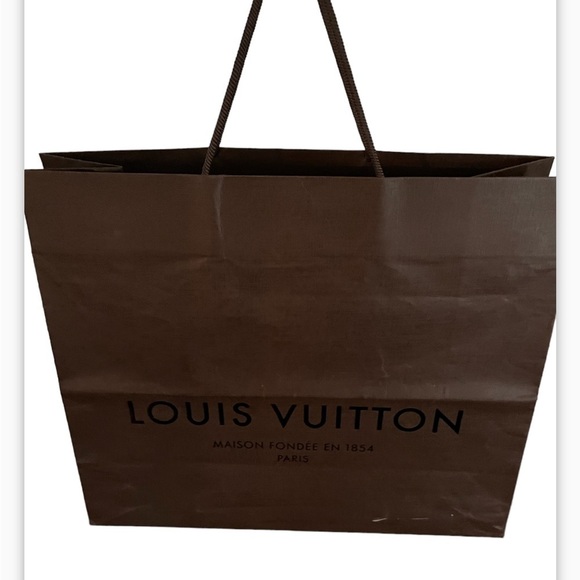 Louis Vuitton paper shopping bag Brown Sz Media Center - Picture 1 of 5